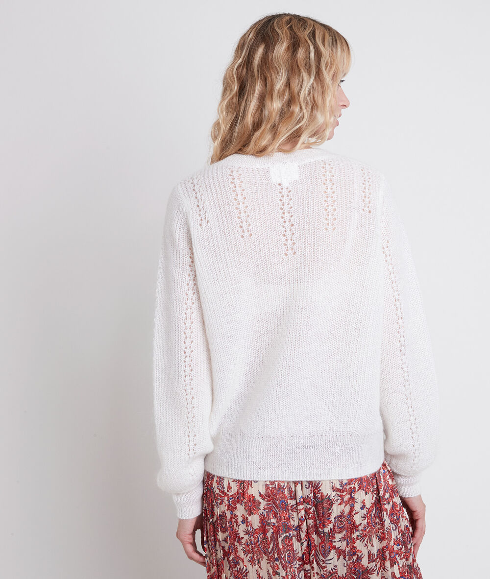 Avril ecru mohair blend jumper ecru.