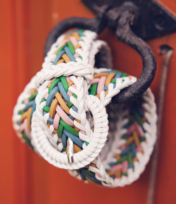 Basil colourful braided leather belt PhotoZ | 1-2-3