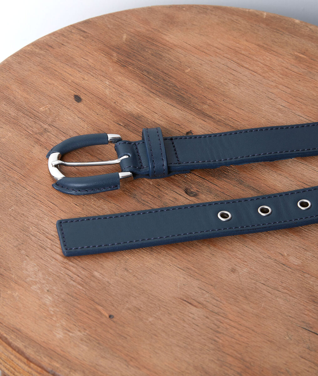 Eleonore navy leather belt | 1-2-3 Eleonore navy leather belt PhotoZ | 1-2-3