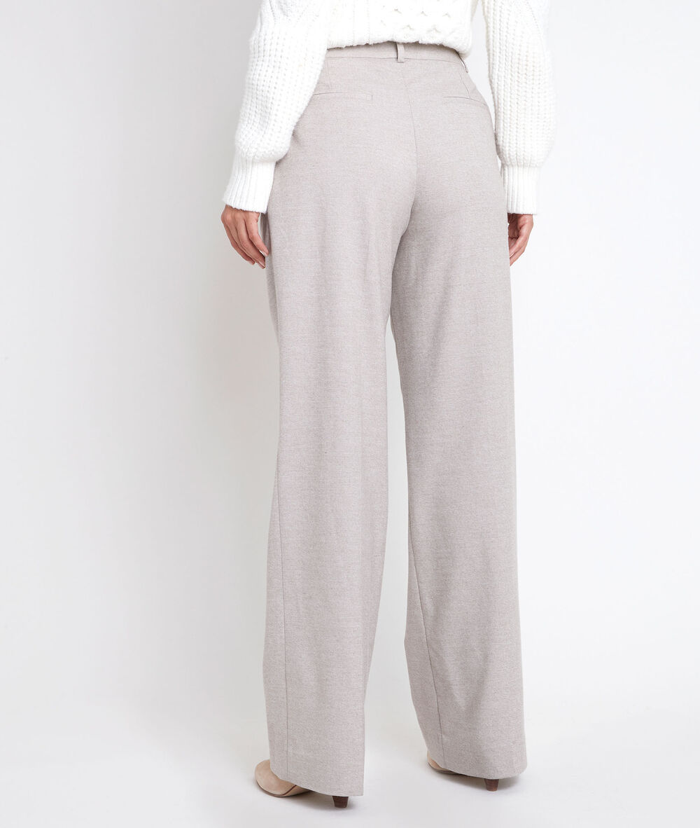 Marcel beige pleated wide-legged trousers beige.