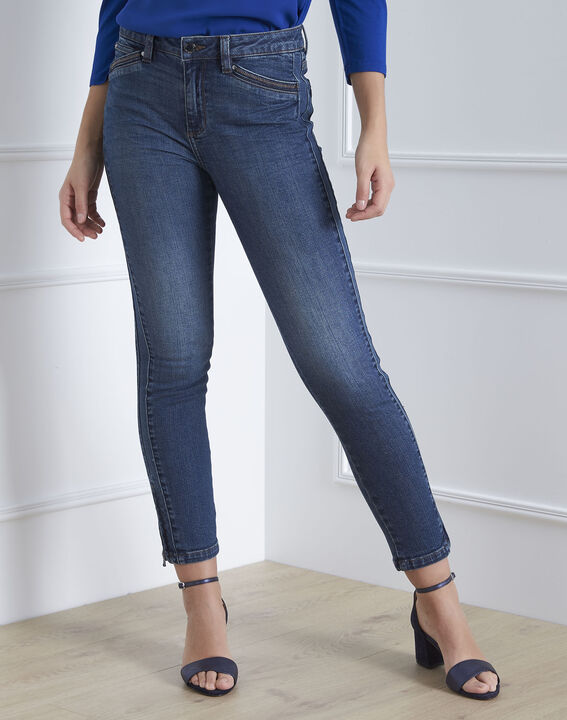 Opera indigo slim-fit regular waist jeans with zips | 1-2-3 Opera indigo slim-fit regular waist jeans with zips PhotoZ | 1-2-3