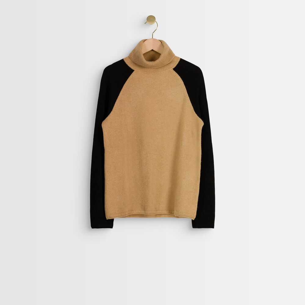 Romeo cashmere turtle-neck pullover noir.