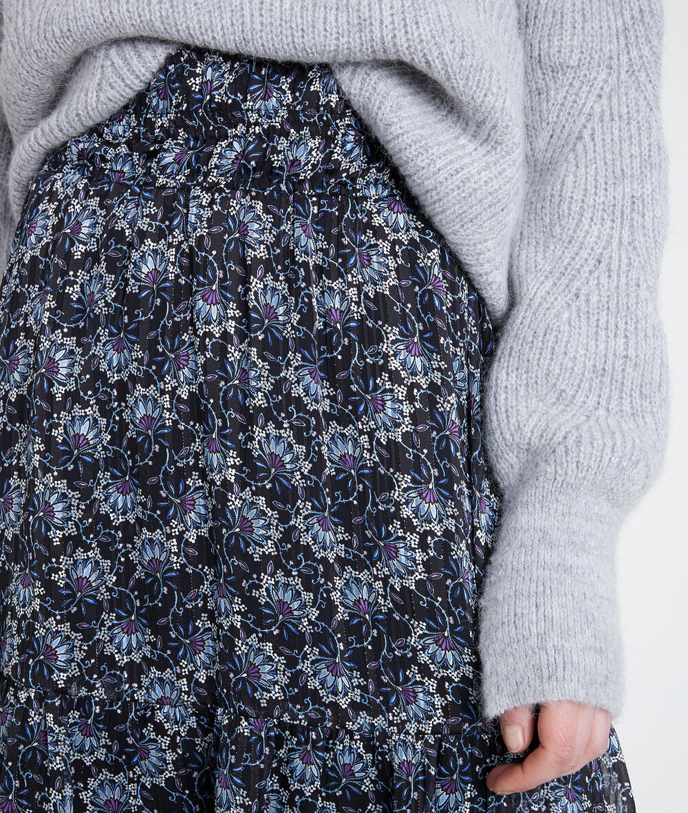 Gaelle short printed skirt marine.