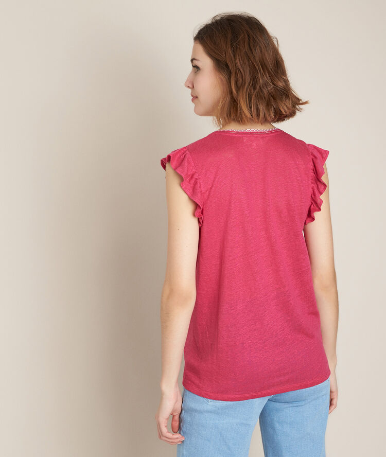 Rodeo linen top purple.