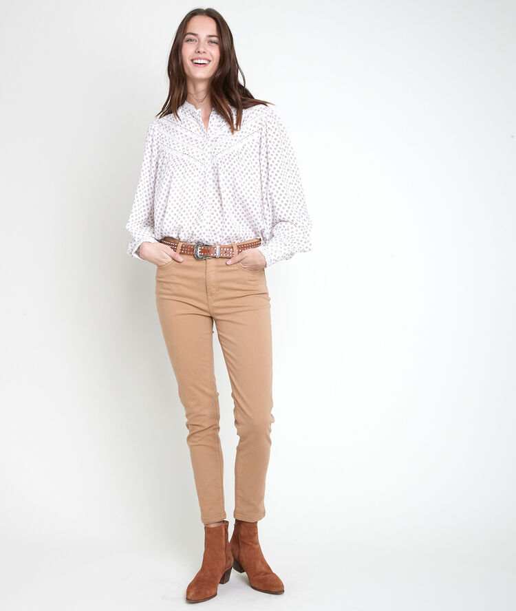 The iconic sultan havana slim-fit cotton satin trousers havana brown.