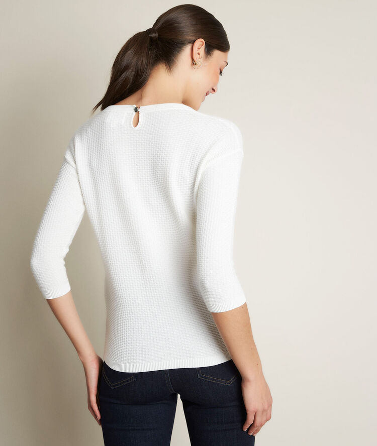 Davina ecru pullover with sequins ecru.