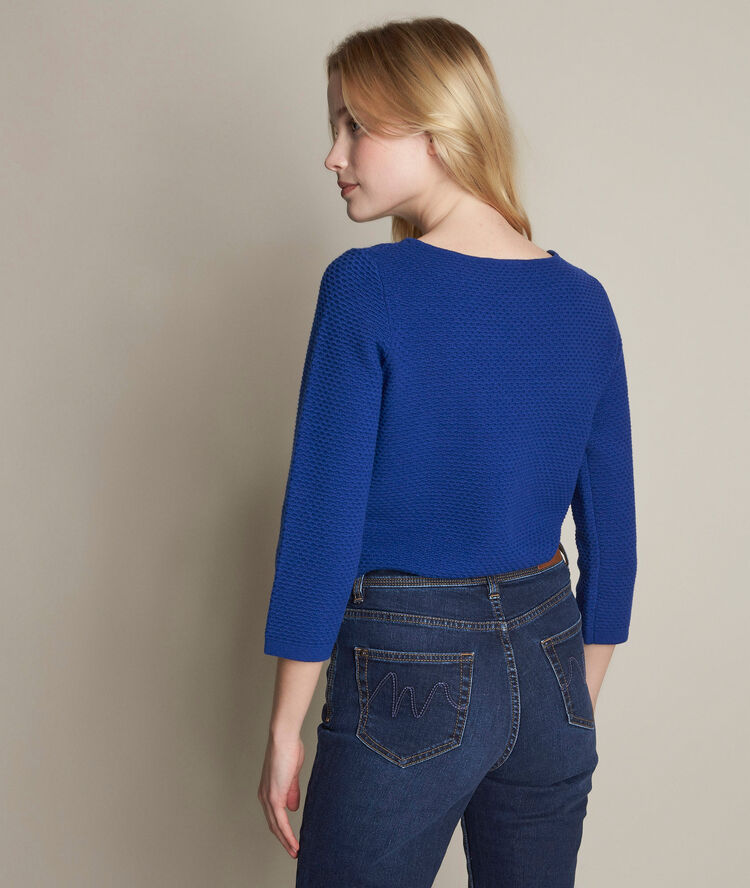 Delta cobalt boat neck pullover cobalt blue.