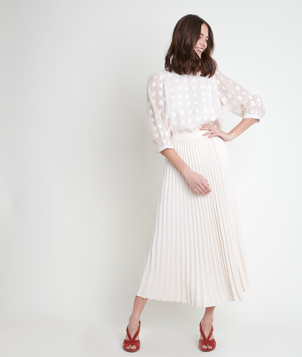 Tahel ecru embroidered top ecru.