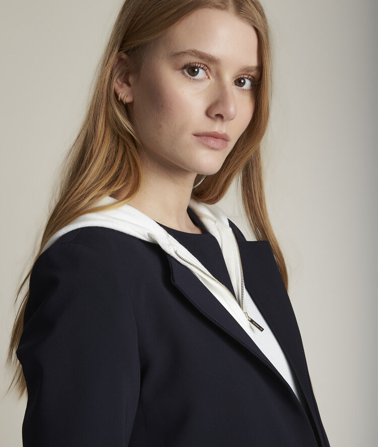 Charme microfibre jacket navy blue.