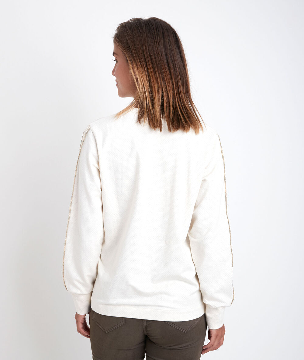 Devon spotted pullover ecru.