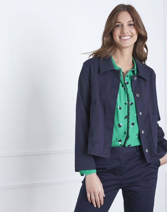 Felicia navy short jacket | 1-2-3 Felicia navy short jacket PhotoZ | 1-2-3