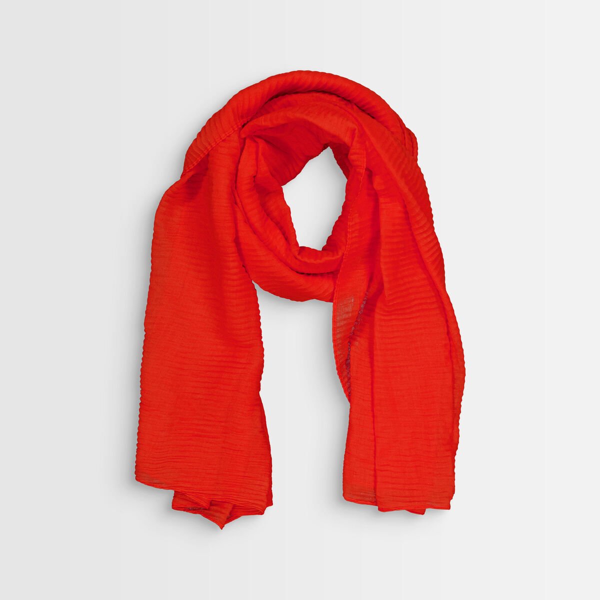 Barry red pleated scarf | 1-2-3 Barry red pleated scarf PhotoZ | 1-2-3