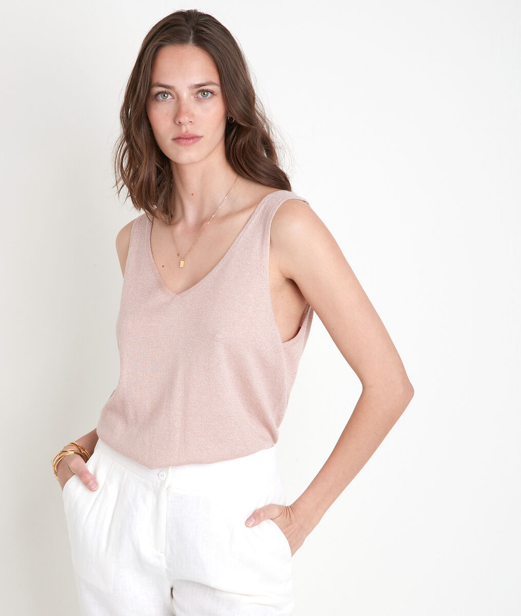 Alizée powder-coloured knitted vest top | 1-2-3 Alizée powder-coloured knitted vest top PhotoZ | 1-2-3