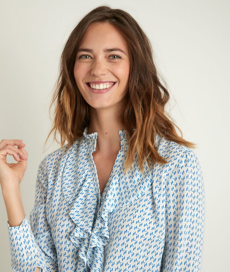 Judith printed blouse blanc.