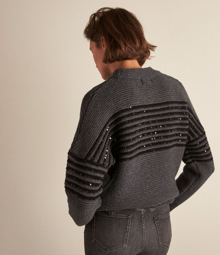 Blakea charcoal sequined wool jumper PhotoZ | 1-2-3