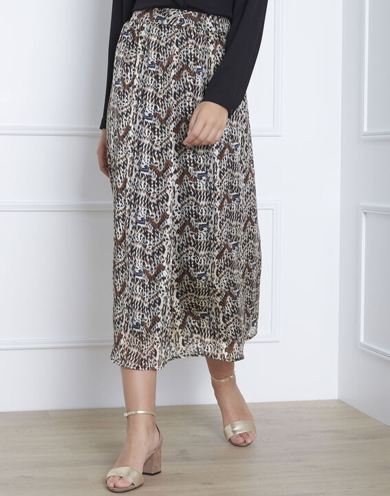 Safary long black print skirt | 1-2-3 Safary long black print skirt PhotoZ | 1-2-3