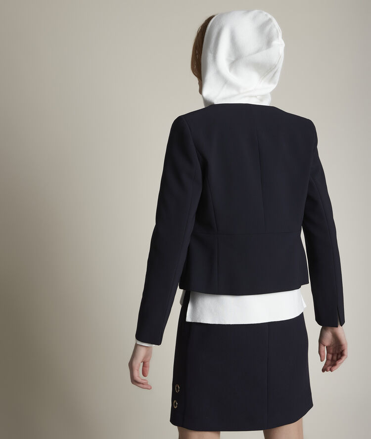 Charme microfibre jacket navy blue.