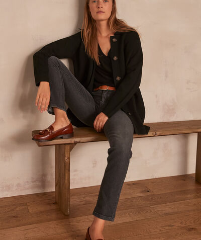 Sonia grey organic cotton straight-leg jeans PhotoZ | 1-2-3