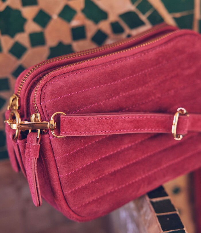 Flavie mini fuchsia quilted leather bag PhotoZ | 1-2-3