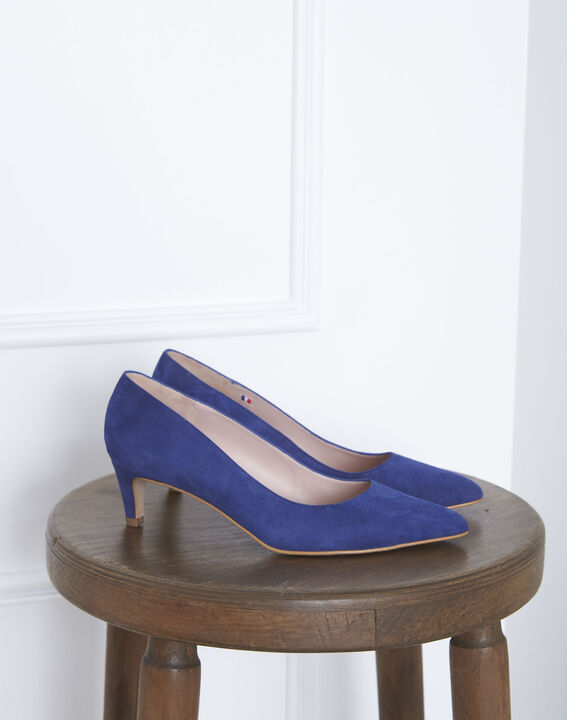 Lili blue high heels in suede goatskin | 1-2-3 Lili blue high heels in suede goatskin PhotoZ | 1-2-3