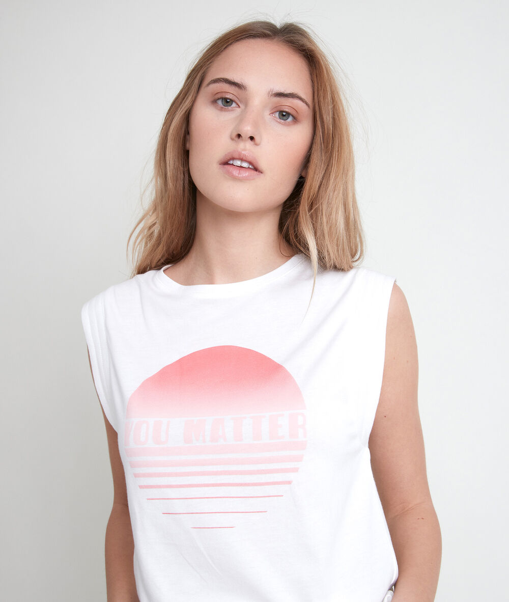 Inno ecru printed t-shirt ecru.