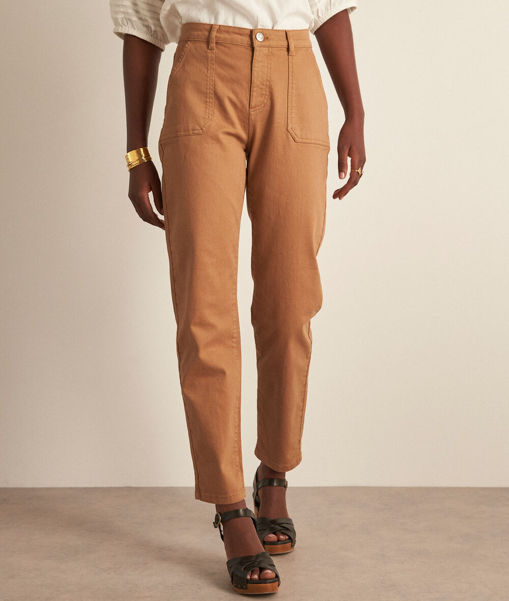 Nalla beige straight-leg cotton jeans  PhotoZ | 1-2-3