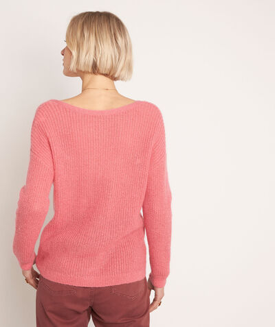Paddy pink recycled wool and mohair cardigan PhotoZ | 1-2-3