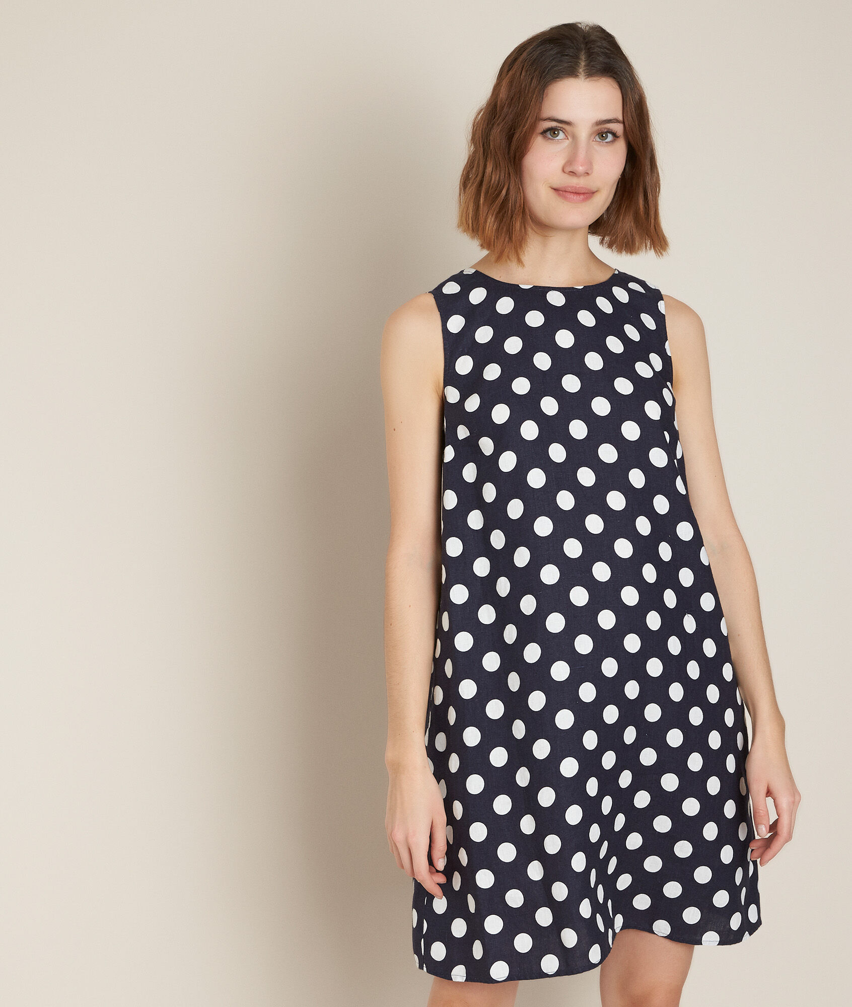 Rosie polka dot linen dress Women 