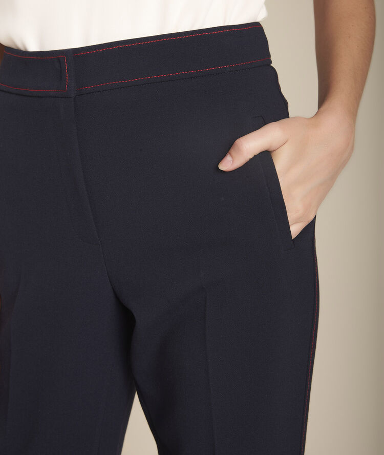 Ermel navy compact trousers navy.
