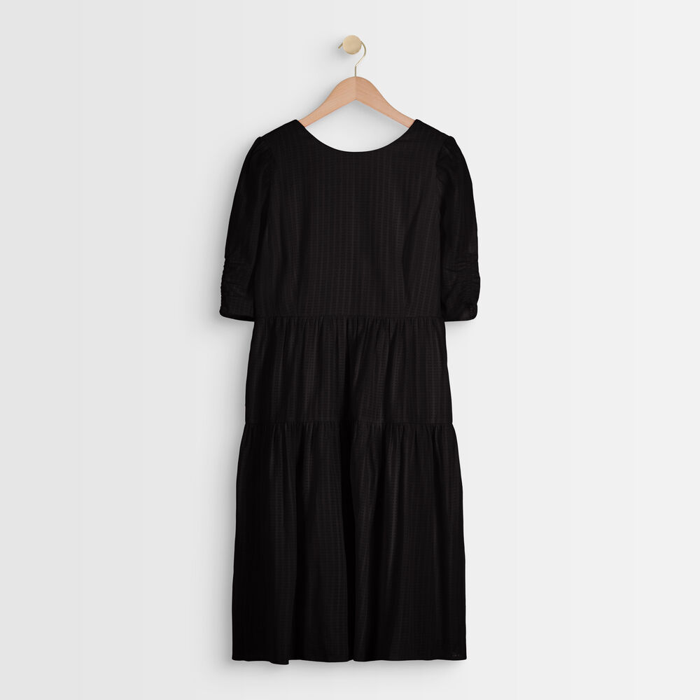 Lorene swishy black dress noir.