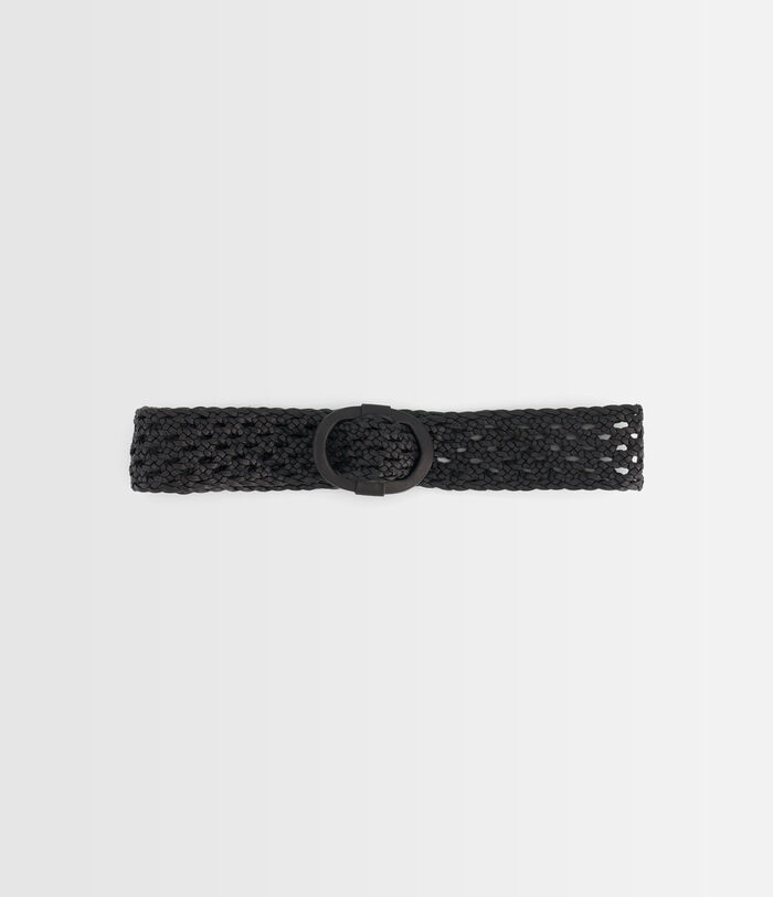 Elya Black Braided Leather Belt PhotoZ | 1-2-3