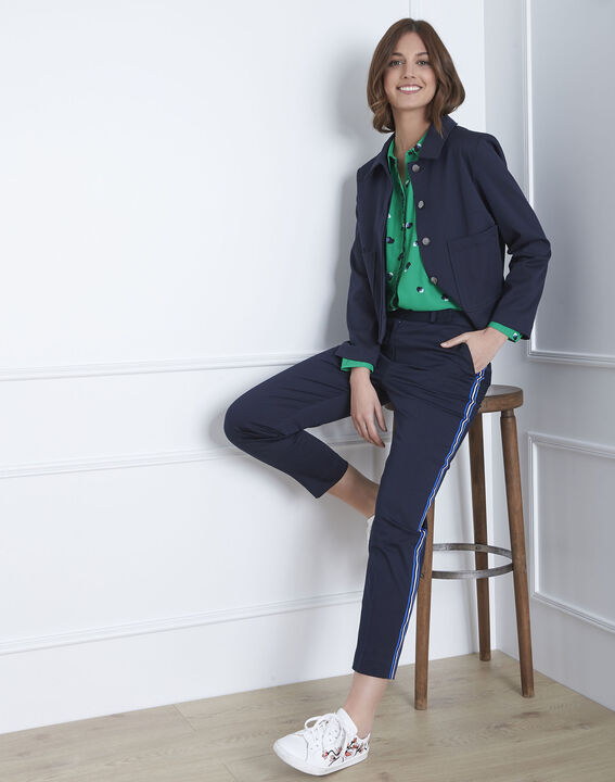 Rubis navy striped trousers | 1-2-3 Rubis navy striped trousers PhotoZ | 1-2-3