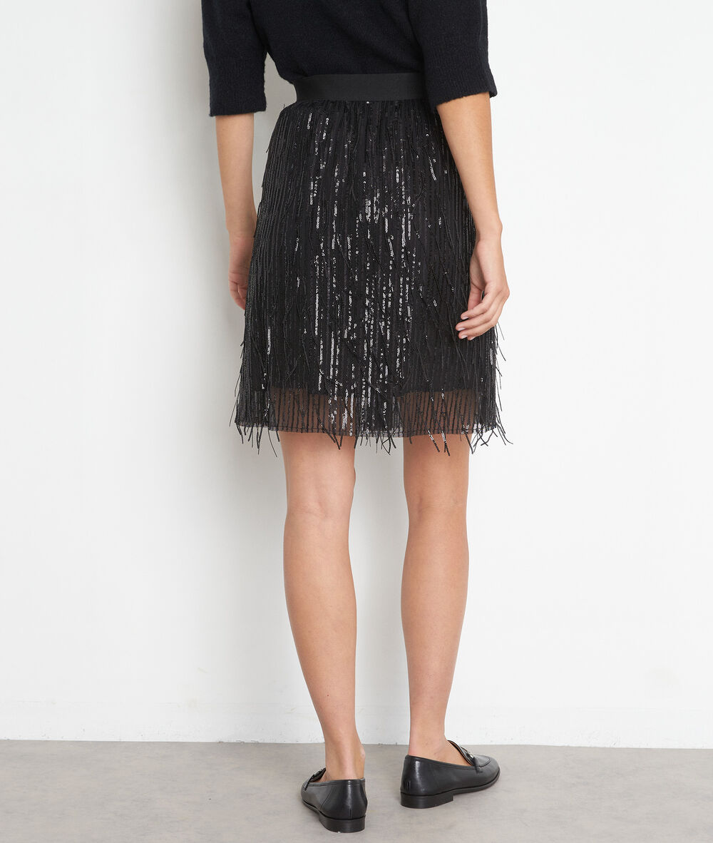 Gemini sequin skirt noir.