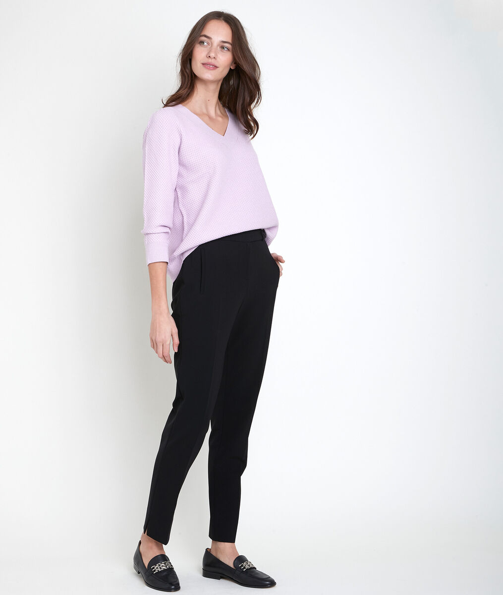 Amore violet decorative knit jumper | 1-2-3 Amore violet decorative knit jumper PhotoZ | 1-2-3