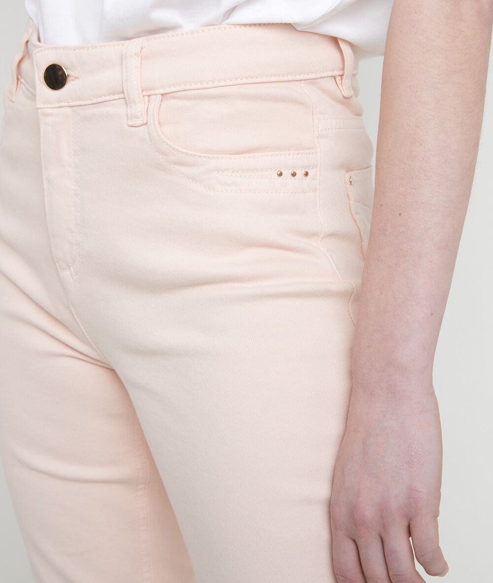 The iconic suzy slim-fit jeans in peach-coloured recycled cotton peche.