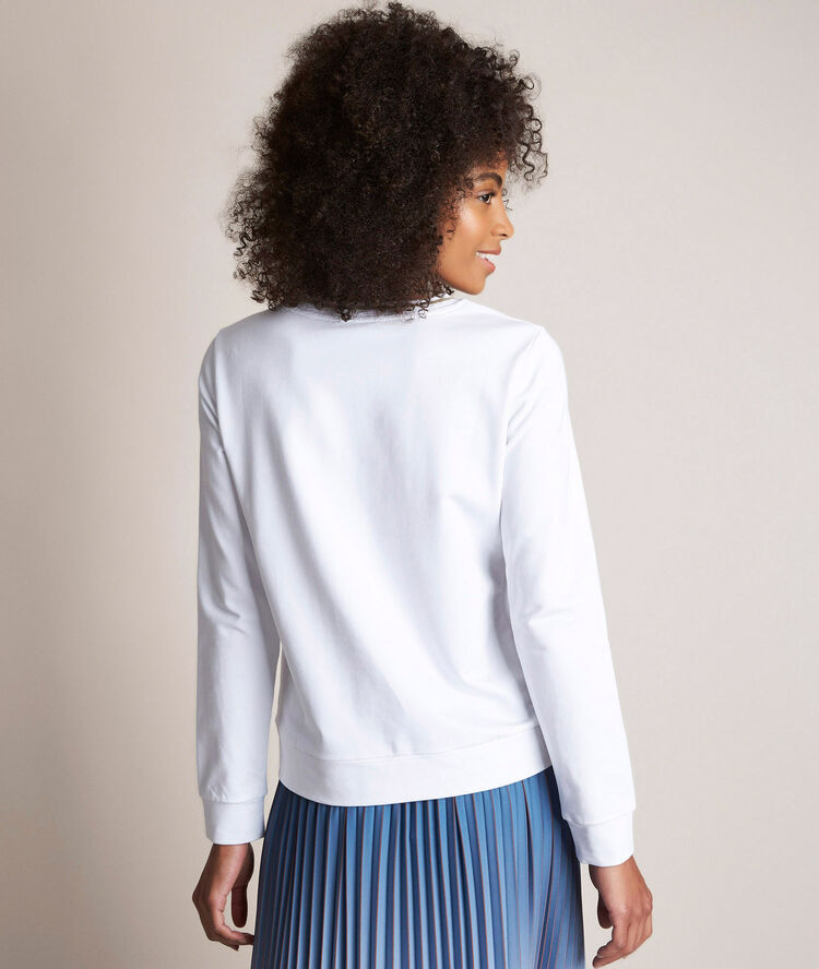 Relax embroidered sweatshirt white.