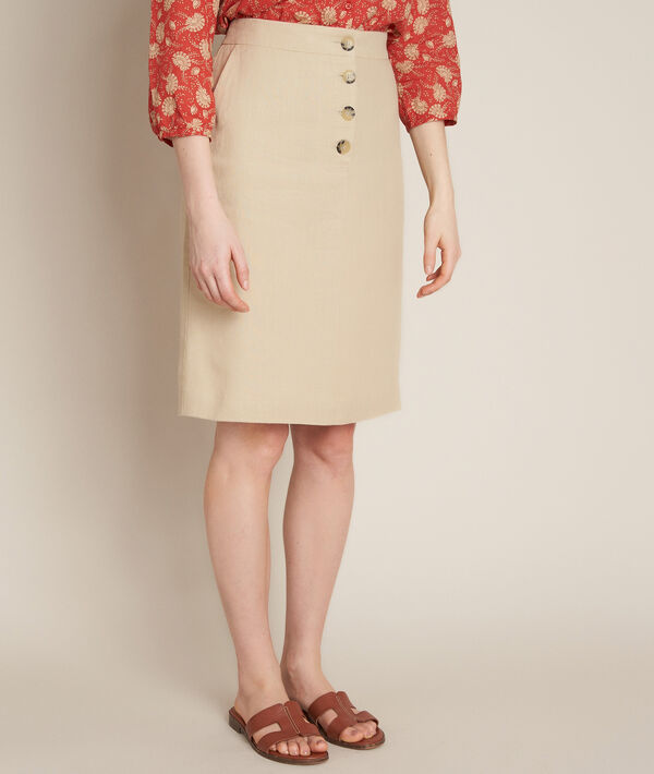 Blanche A-line linen skirt | 1-2-3 Blanche A-line linen skirt PhotoZ | 1-2-3