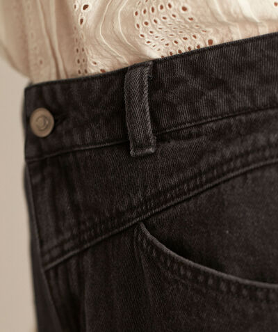 PATTY black cotton mom jeans PhotoZ | 1-2-3