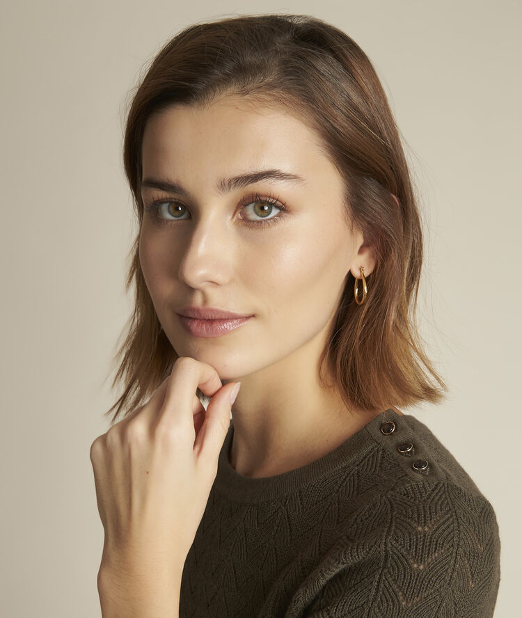 Dali khaki-coloured openwork jumper khaki.