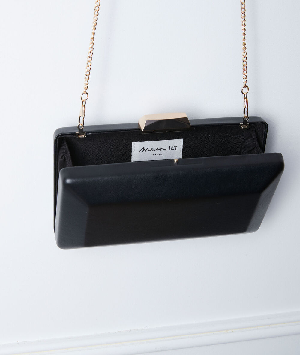 Daphné black clutch bag noir.
