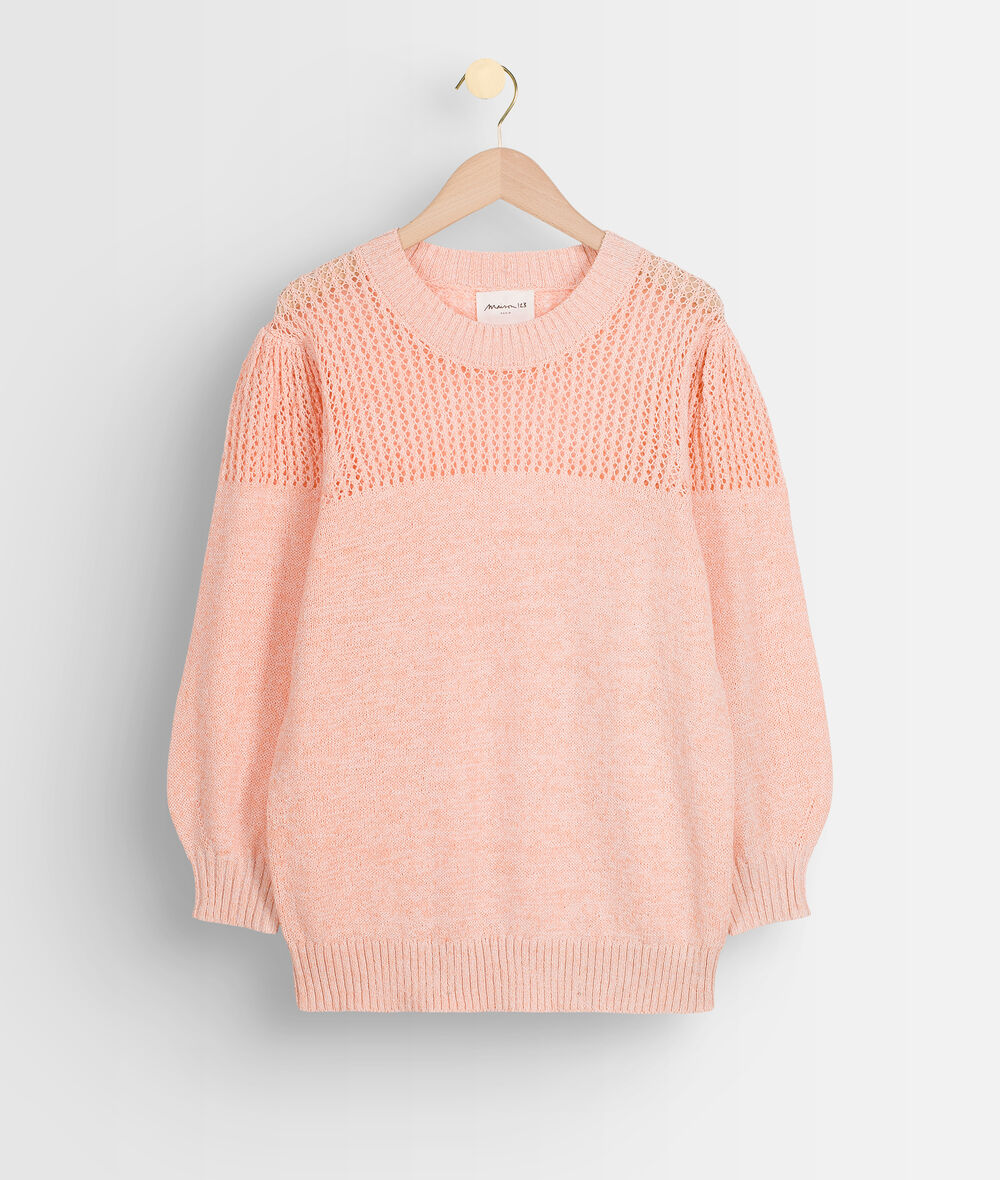 Pretty peach fine knitted jumper PhotoZ | 1-2-3
