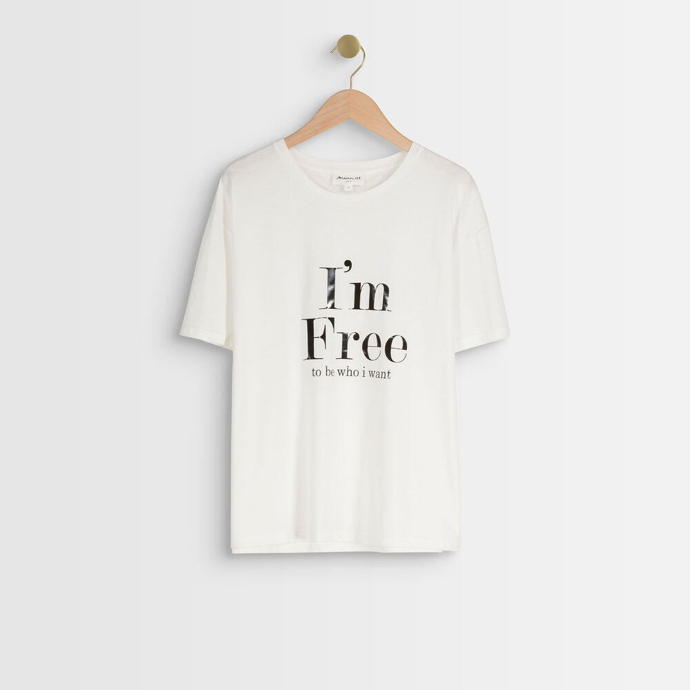Icare white screen-printed t-shirt blanc.