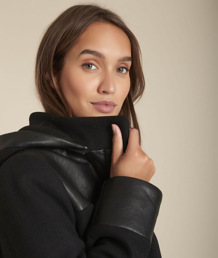 Princess black wool blend coat black.