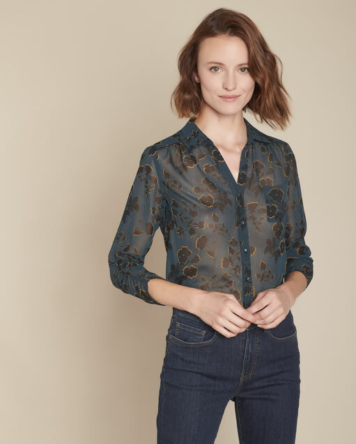 Magali transparent printed blouse (1) - Maison 123