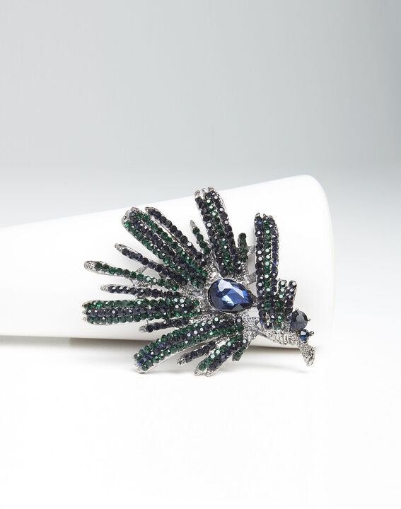 Xylo spike brooch with dark green stones | 1-2-3 Xylo spike brooch with dark green stones PhotoZ | 1-2-3