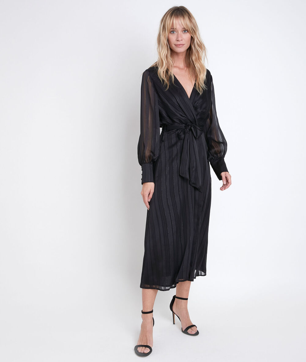 Catherine max wrap dress noir.