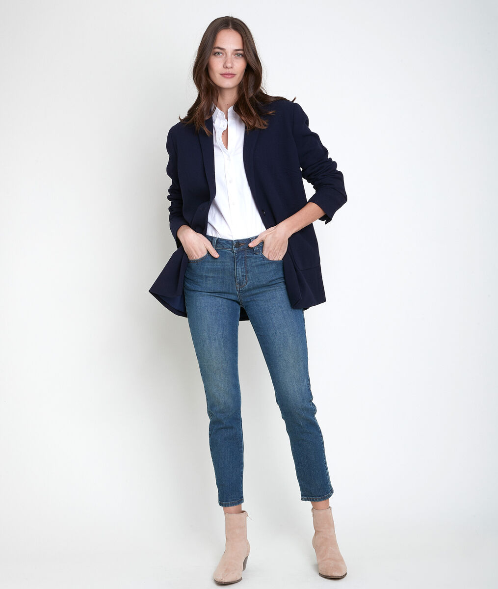 Thais navy seersucker jacket | 1-2-3 Thais navy seersucker jacket PhotoZ | 1-2-3