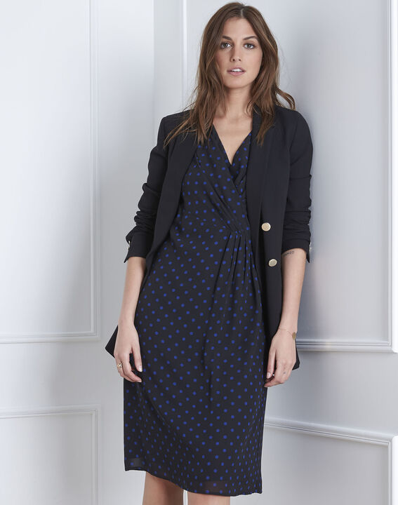 "Lovely" dotted navy wrap dress | 1-2-3 "Lovely" dotted navy wrap dress PhotoZ | 1-2-3