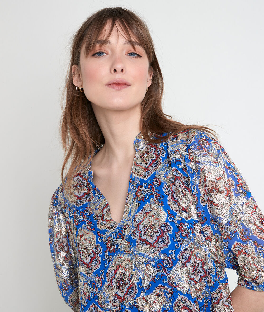 Madeleine forget-me-not print dress myosotis.