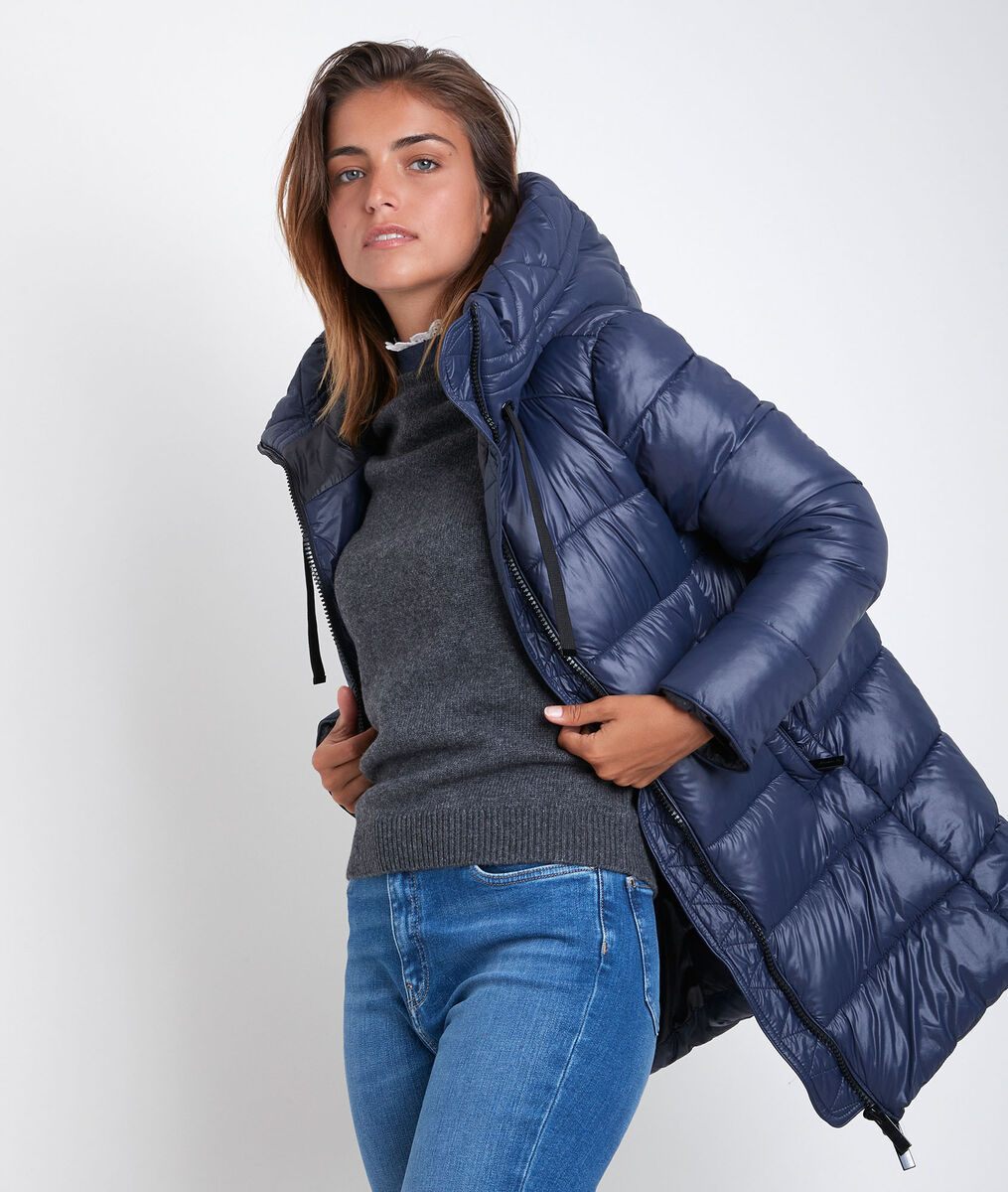 Boko navy 3/4 length down jacket | 1-2-3 Boko navy 3/4 length down jacket PhotoZ | 1-2-3